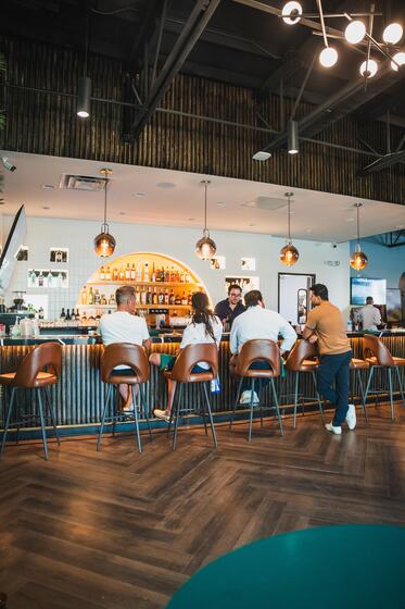 The bar on a busy night