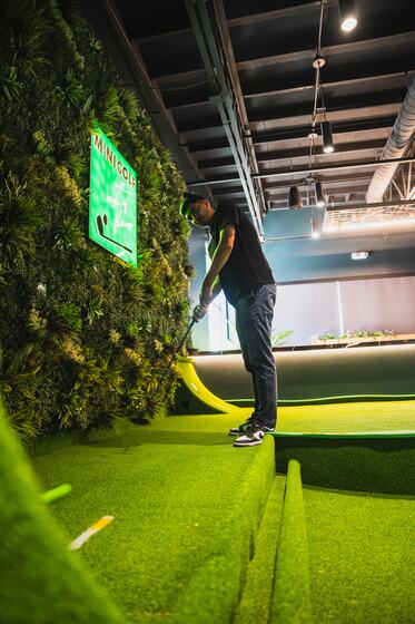 On the course
