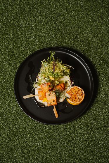 Hot Honey Salmon Skewers